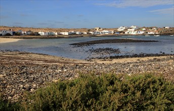 Small fishing village of Majanicho on the north coast, Fuerteventura, Canary Islands, Spain, Europe