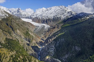 Panorama trail from Belalp to Riederfurka, Aletsch Glacier, Hiking, Hiking, Mountain hiking,