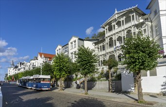 Houses, villas, in Wilhelmstraße, in the style of spa architecture, Baltic resort Sellin, Island of