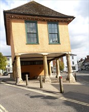 Seventeenth century Market Hall building in the market place of Faringdon, Oxfordshire, England, UK