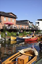 Europe, Germany, Lower Saxony, Buxtehude, Hamburg metropolitan region, Este, harbour, waterfront