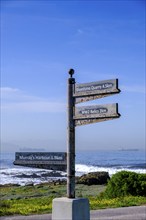 Signpost, Robben Island, Prison Island near Cape Town, Cape Town, Western Cape, South Africa,