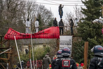 Beginning of the eviction of the Lützerath hamlet, camp of climate activists and squatters, at the