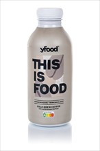 Yfood This is Food Cold Brew Coffee flavour drinkable meal cropped against a white background