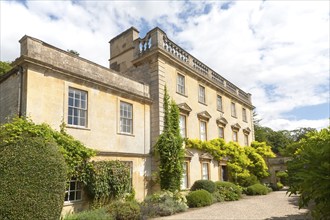 Classical facade of Iford Manor, Bradford on Avon, Wiltshire, England, United Kingdom, Europe