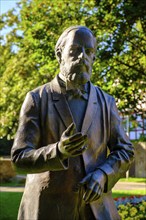 Konrad Duden, Monument at the Abbey Ruins, Hersfeld Monastery, Luther Site, Bad Hersfeld, Hesse,