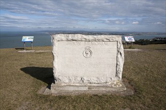 Memorial to a submarine accident on HMS Sidon 16th June 1955 which cost 13 lives, Isle of Portland,