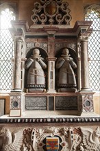 Walrond monument in Lady Chapel, St Michael's Church, Aldbourne, Wiltshire, England memorial to two