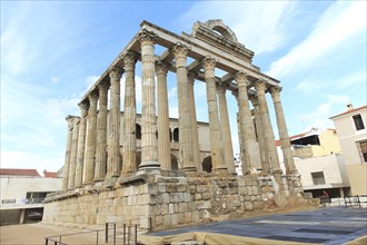 Roman Templo de Diana, Temple of Diana, Merida, Extremadura, Spain, Europe