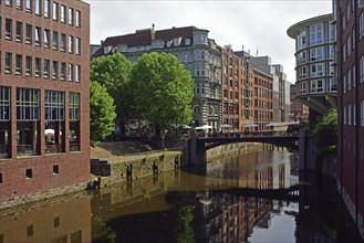 Europe, Germany, Hamburg, City, Neustadt, Herrengrabenfleet, historical ensemble of office