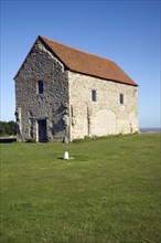 Saxon chapel of St Peter-on-the-Wall, Bradwell-on-Sea, Essex, England, UK