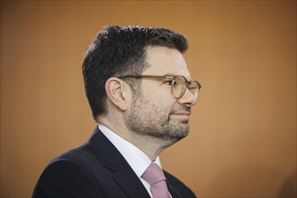 Marco Buschmann (FDP), Federal Minister of Justice, taken during a meeting of the Federal Cabinet.