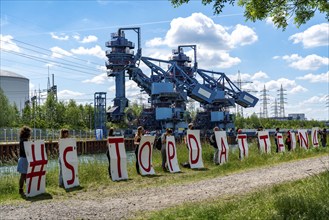 Protest against the Uniper coal-fired power plant Datteln 4, organised by the Endegelände group,