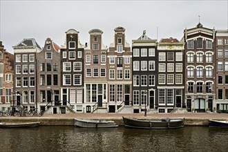 Historic houses on the Leidsegracht, Amsterdam, North Holland, Netherlands