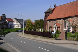 Europe, Germany, Lower Saxony, Altes Land near Hamburg, Mittelkirchen an der Lühe, St Bartholomew's