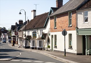 Historic buildings and Royal Oak pub Pewsey, Wiltshire, England, United Kingdom, Europe