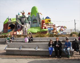 Joyland children's fairground amusement leisure attraction on the seafront, Great yarmouth,