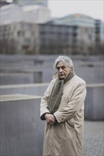 Christian Pfeil, contemporary witness and Holocaust survivor, photographed as part of the