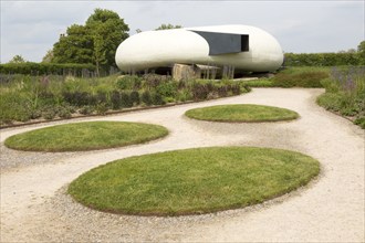 Hauser and Wirth art gallery, restaurant and garden, Durslade Farm, Bruton, Somerset, England, UK