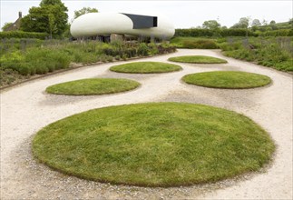 Hauser and Wirth art gallery, restaurant and garden, Durslade Farm, Bruton, Somerset, England, UK