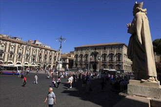 Piazza del Duomo, Fontana dell'elefante (Elephant Fountain) by Vaccarini 1735 in the baroque