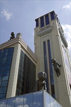 The Blankenberge Casino and the three babies from artist David Cerny, Belgium, Europe