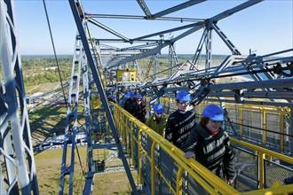 The F60 overburden conveyor bridge visitor mine is located on Bergheider See near the village of