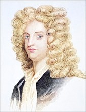 Joseph Addison, 1672-1719, English essayist, poet and statesman, Illustration from Old England's