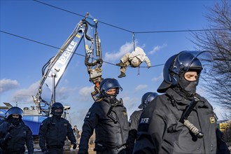 Beginning of the eviction of the Lützerath hamlet, camp of climate activists and squatters, at the