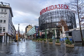 The Bermuda3eck in the city centre of Bochum, entertainment district, pub district, with over 80