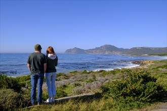 Visitors at Cape Point, Cape of Good Hope, Cape Peninsula, Western Cape, South Africa, Africa