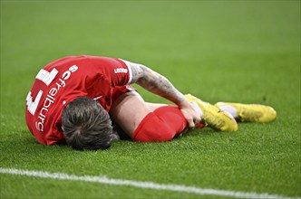 Lukas Kübler SC Freiburg SCF (17) injured Injury PreZero Arena, Sinsheim, Baden-Württemberg,