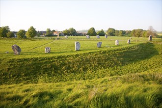 Neolithic stone circle and henge at Avebury, Wiltshire, England, UK