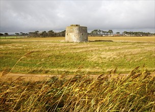 Martello Tower Z built during the Napoleonic War in the early nineteenth century, Alderton,