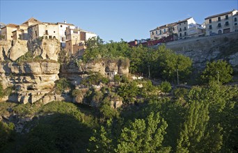 River Tajo limestone gorge cliffs, Alhama de Granada, Spain, Europe