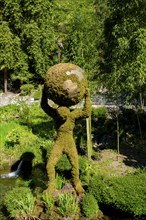 Garden of animals, Gilfenpromenade on the Passer river, Merano, South Tyrol, Italy, Europe