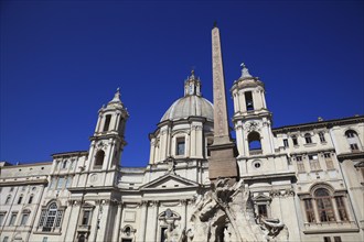 Fountain of the Four Rivers, Fontana dei Quattro Fiumi, Church of Sant'Agnese in Agone