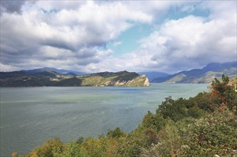 Wallachia, view of the Danube landscape between Dubova and Svinita, Iron Tor nature park Park,