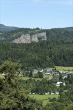 Majestic Dent du Marais overlooking Lac Chambon in Parc Naturel Régional des Volcans d'Auvergne,