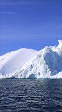 Icebergs of Kangia Fjord and Sermeq Kujalleq glacier in Ilulissat, Greenland, North America