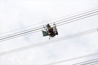 Maintenance work being done on high voltage electricity cables from Sizewell nuclear power station