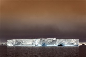 Drifting iceberg in the evening, Antarctica, Icebergs, Antarctica