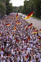 Fan march, German football fans march to the quarter-final Spain versus Germany, UEFA EURO 2024,