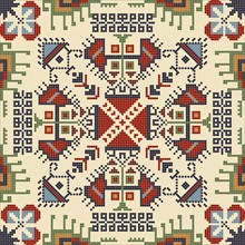 Traditional Bulgarian embroidery vector pattern