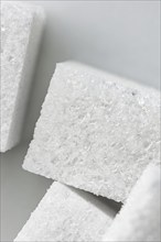 Macro absorption of white sugar cubes