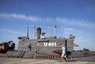 Submarine JULIETT U-461, former Russian submarine, tourist attraction in the Maritime Museum