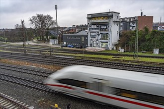 The Deutsche Bahn AG signal box in Mülheim-Styrum, controls train traffic on one of the busiest