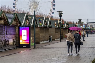 The Christmas market at the Centro shopping centre, set up but closed due to the 2nd lockdown