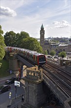 Europe, Germany, Hanseatic City of Hamburg, underground at the harbour, Landungsbrücken station,