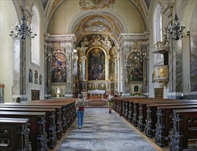 Servite Church of St Joseph in Maria-Theresien-Straße, interior view, Innsbruck, Tyrol, Austria,